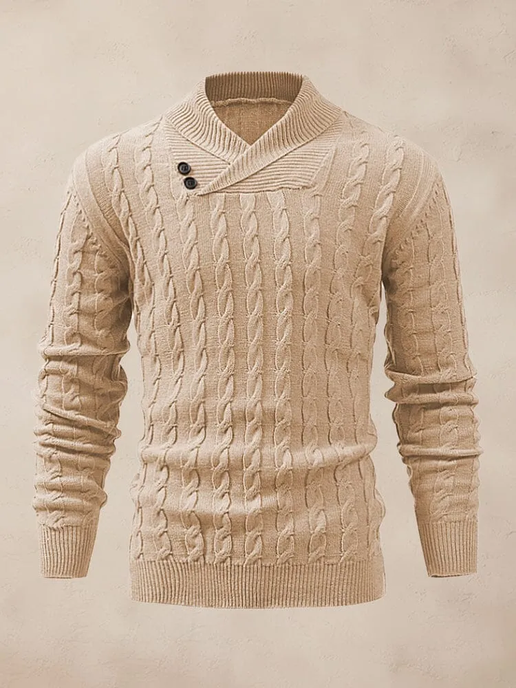 Casual Cable Knit Pullover Sweater