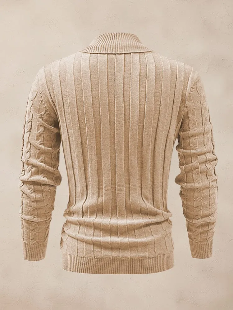 Casual Cable Knit Pullover Sweater