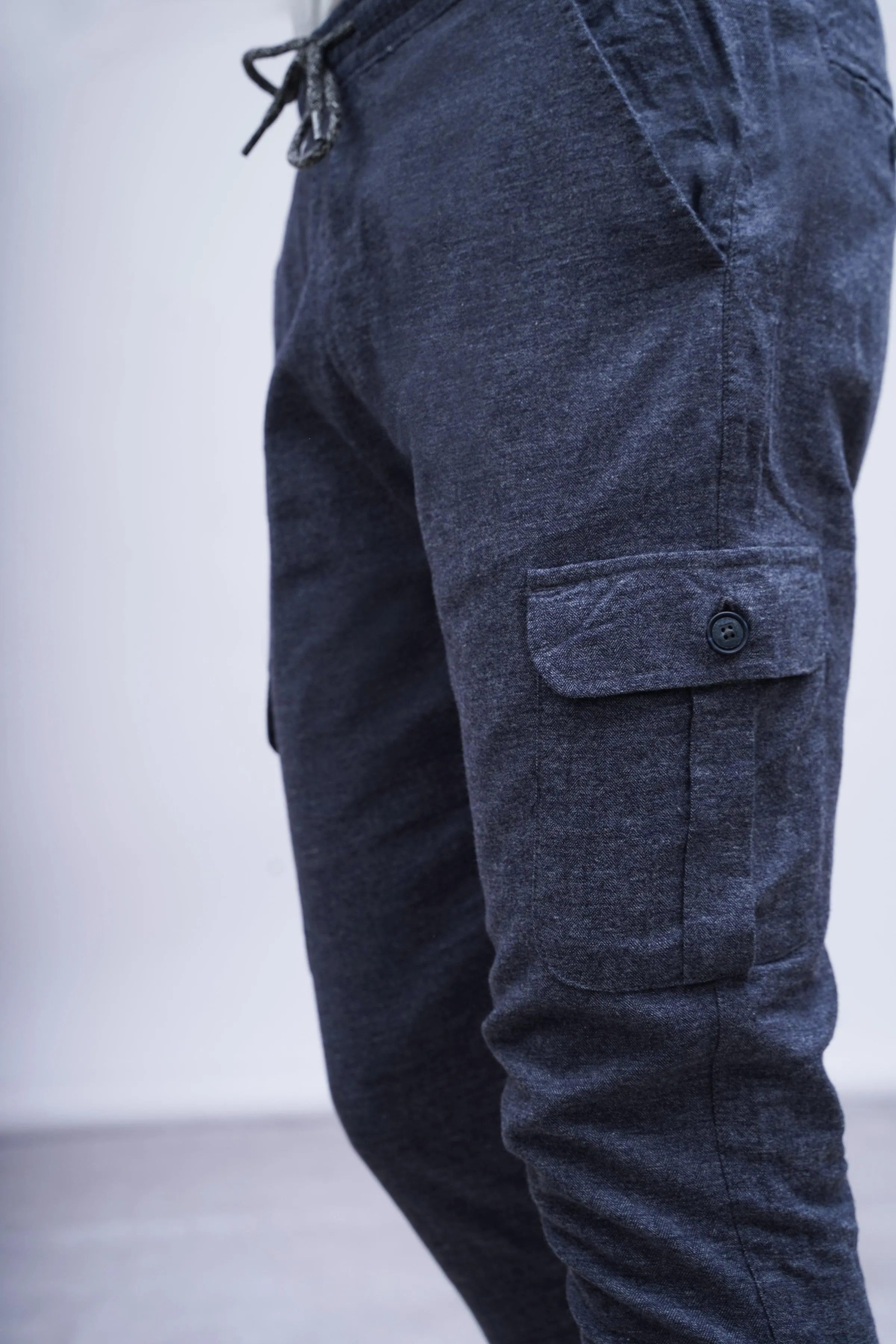 CASUAL JOGGER TROUSER BLUE GREY