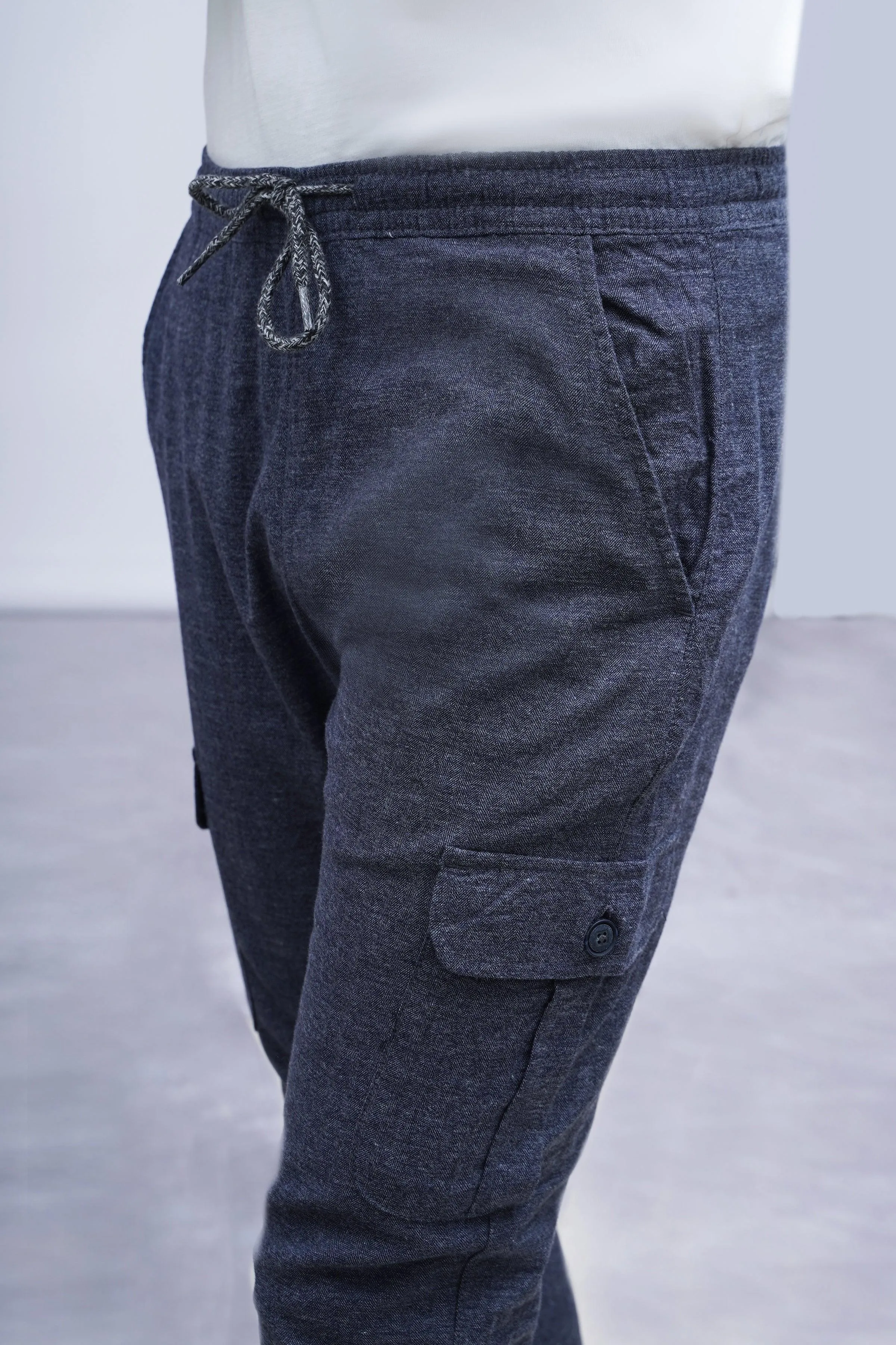 CASUAL JOGGER TROUSER BLUE GREY