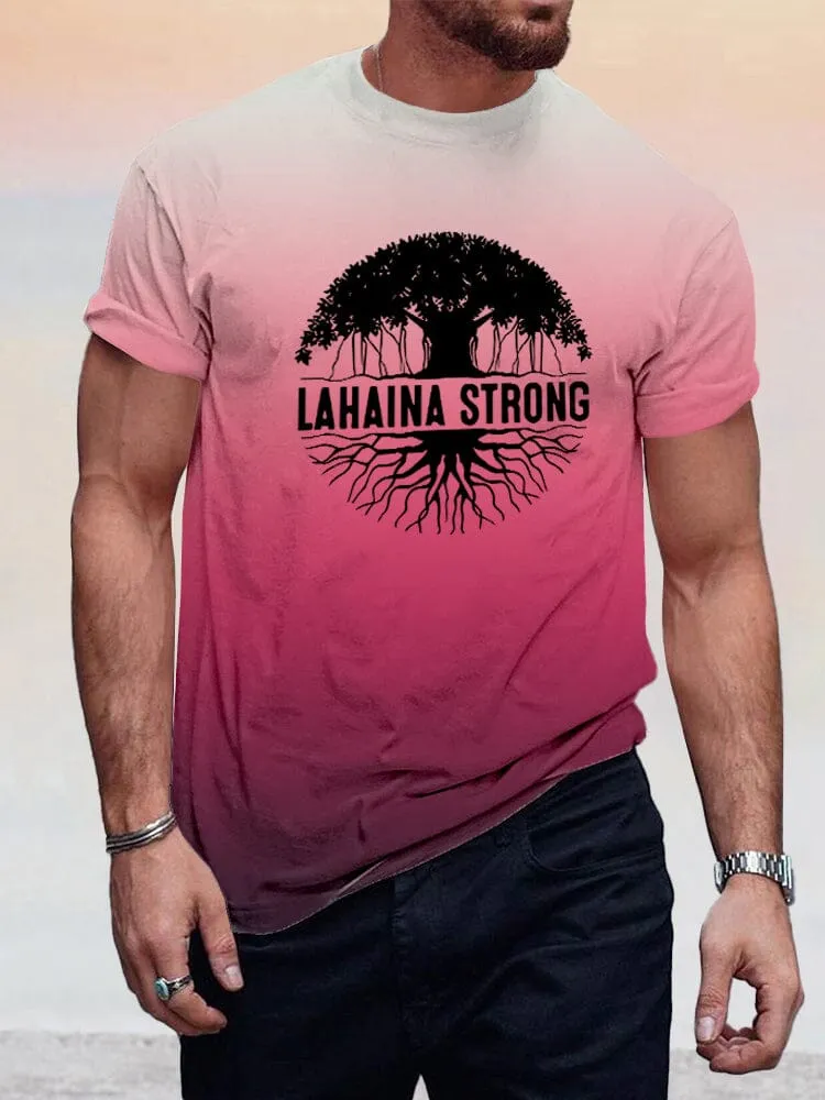 Casual Lahaina Print T-shirt