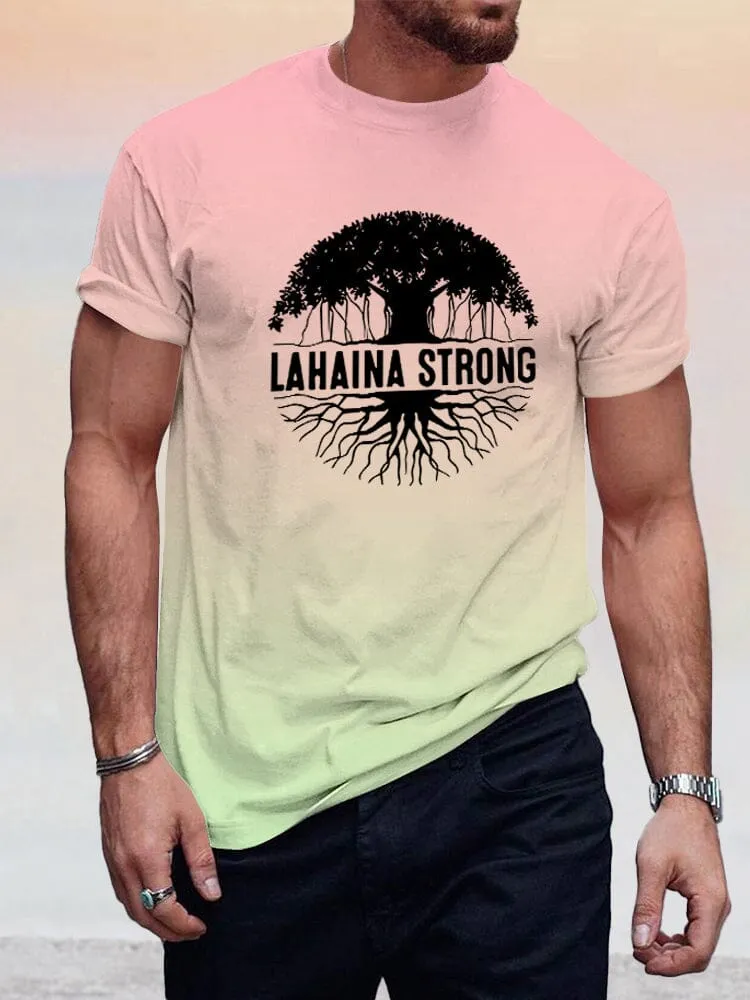 Casual Lahaina Print T-shirt