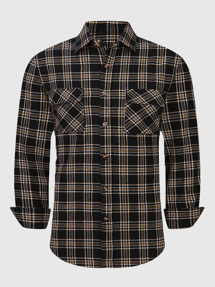 Casual Plaid Graphic Flannelette Shirt