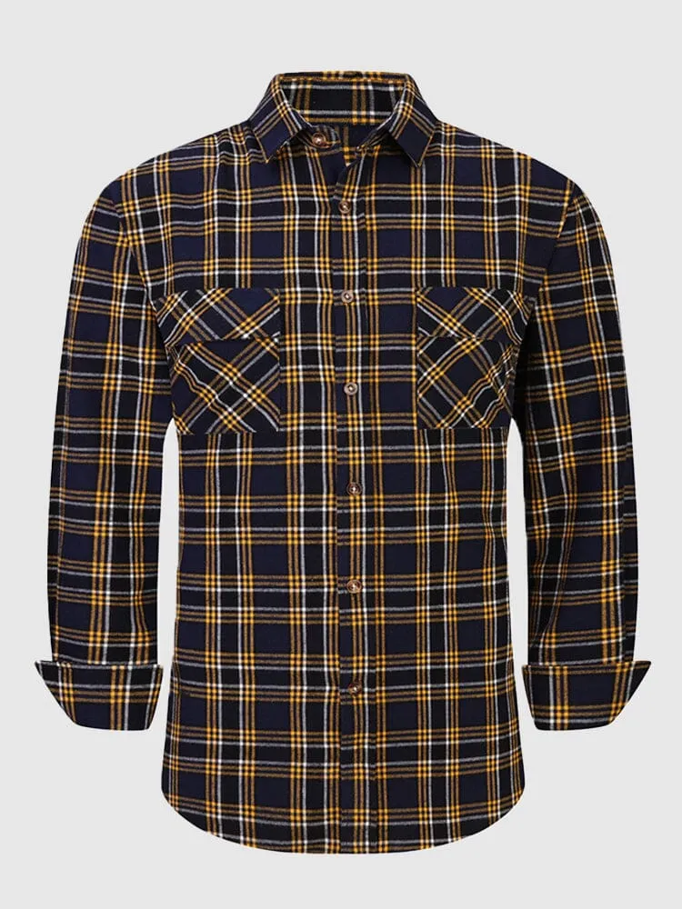 Casual Plaid Graphic Flannelette Shirt