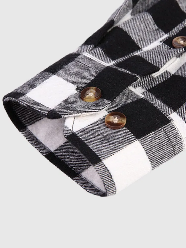 Casual Plaid Graphic Flannelette Shirt