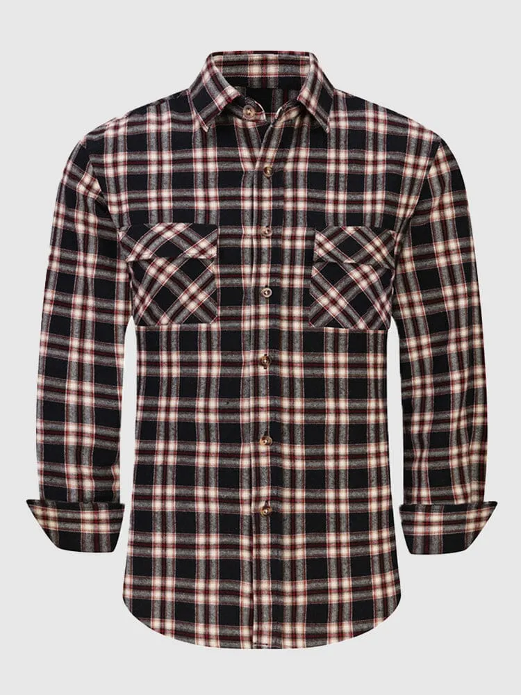 Casual Plaid Graphic Flannelette Shirt