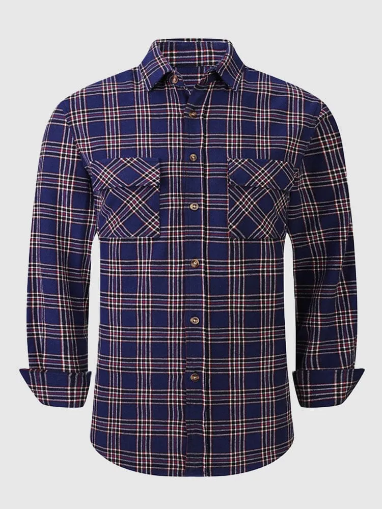 Casual Plaid Graphic Flannelette Shirt