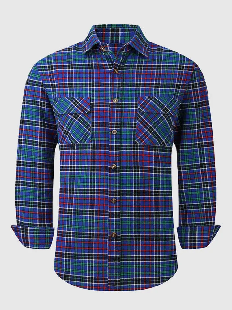 Casual Plaid Graphic Flannelette Shirt