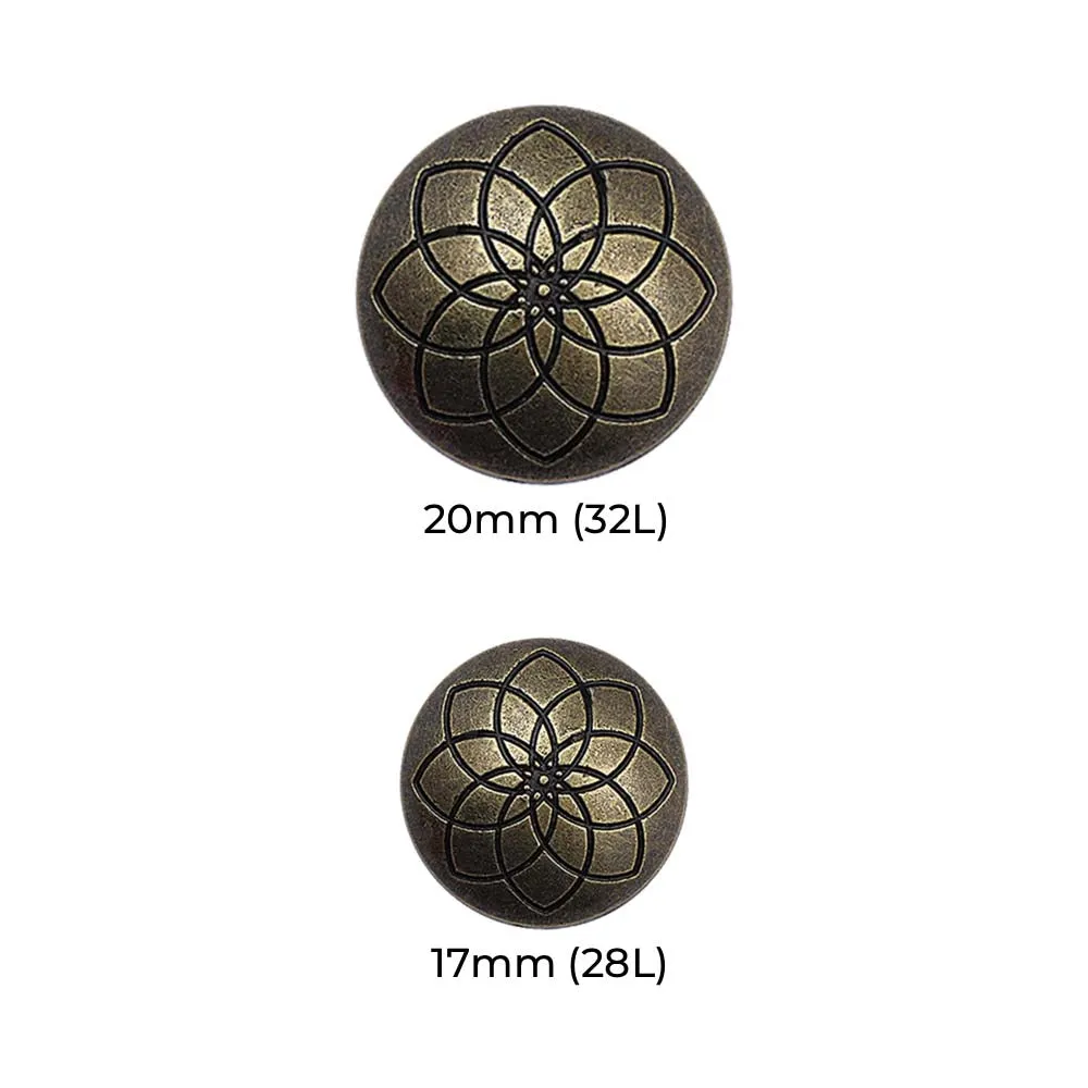 Celtic Design Antique Vintage Metal Buttons for Men's Clothing