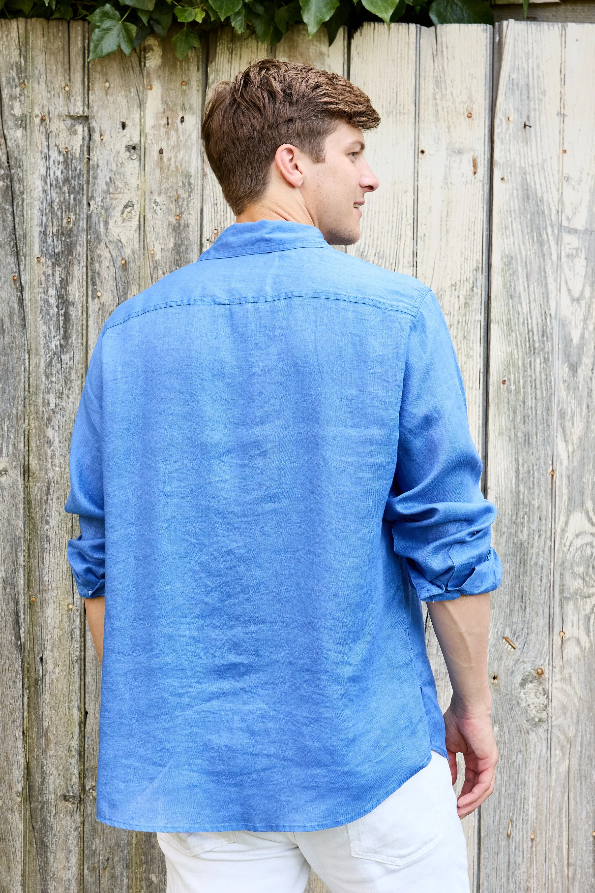 Classic Linen Shirt -Marine Blue