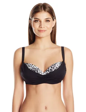 Coco Reef Women's Underwire Bikini Top , Harmony Mix  Black, 32/34D