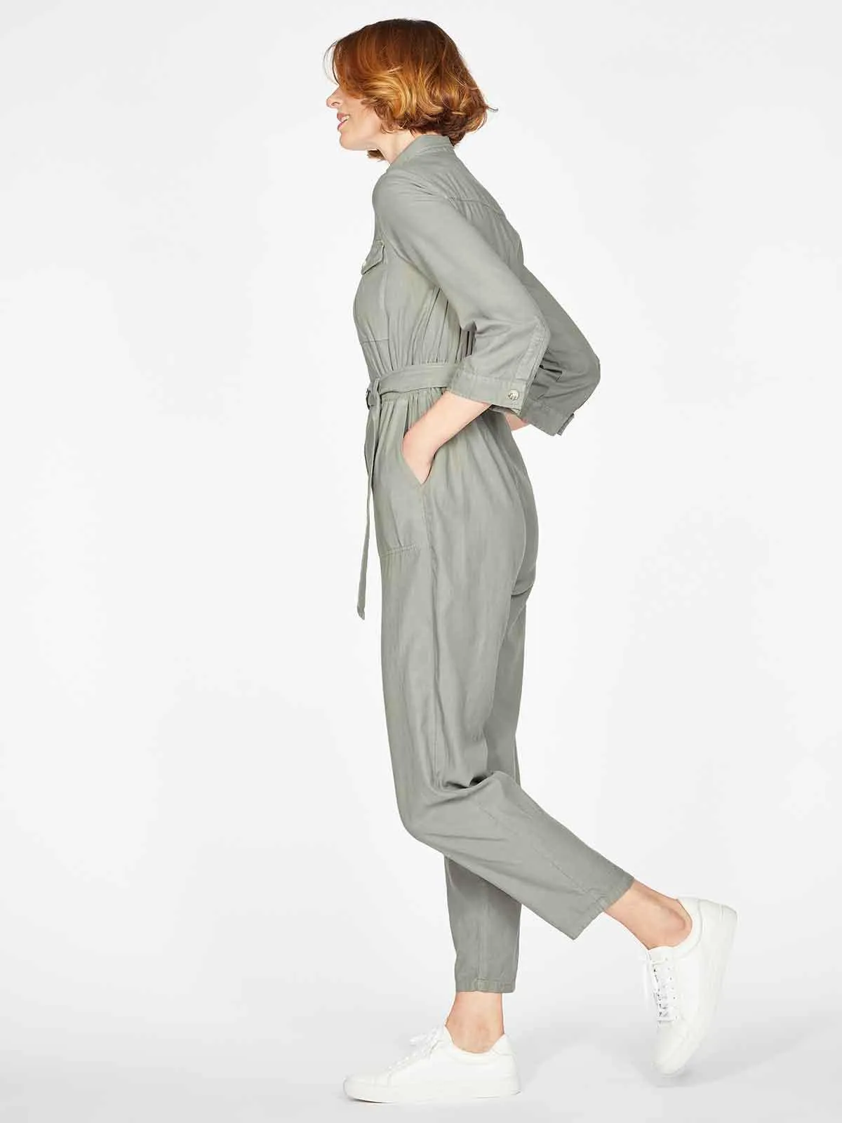 Cora Boiler Suit - Sage Green