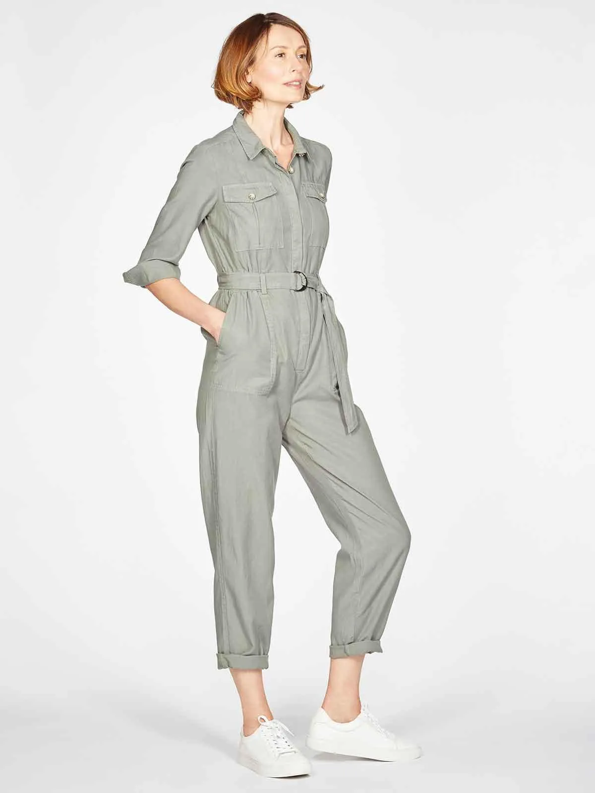 Cora Boiler Suit - Sage Green