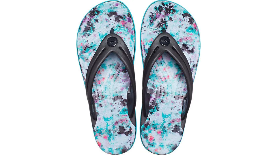 Crocs Crocband Tie Dye Flip Black Turq Tonic