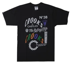 CROOKS & CASTLES GRAPHIC T-SHIRT BLACK - QS2001745