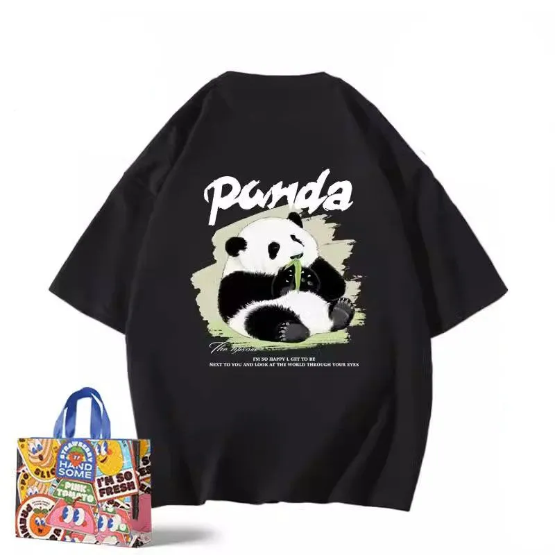 Cute Animal Lover T Shirt Kawaii Floral Panda Tee