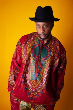 Dashiki Matching Outfit In Red