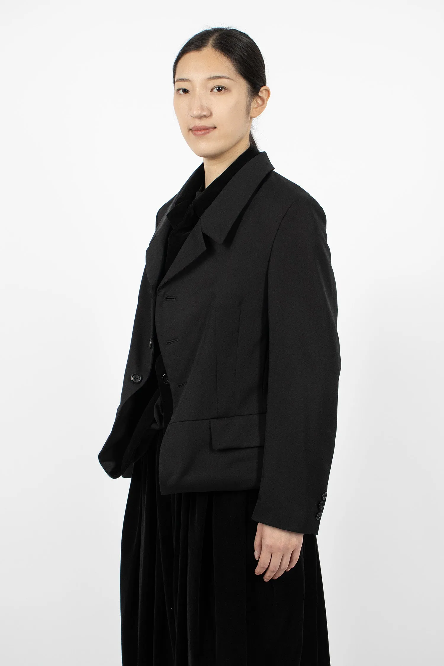 Double-Layered Jacket Black