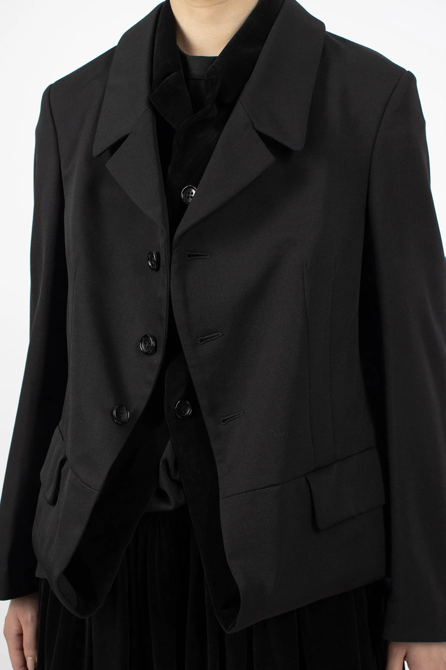 Double-Layered Jacket Black