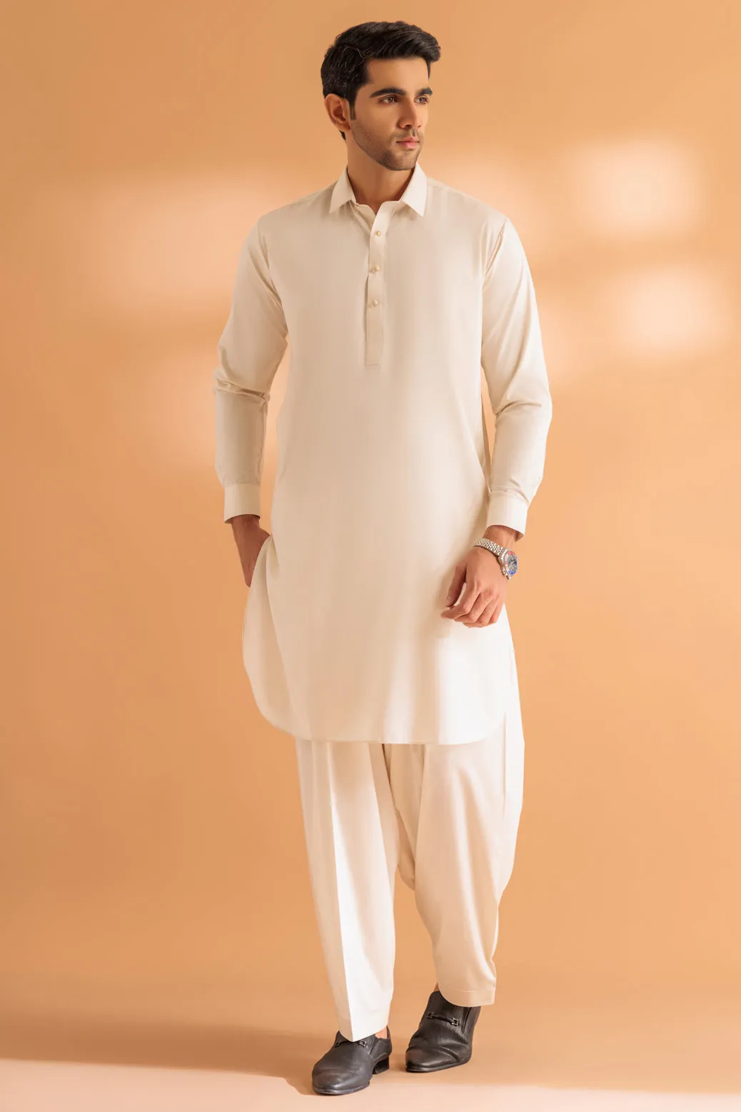 DOVE-BLENDED-SHALWAR SUIT - (GSSR24-011) BIN 54 M11