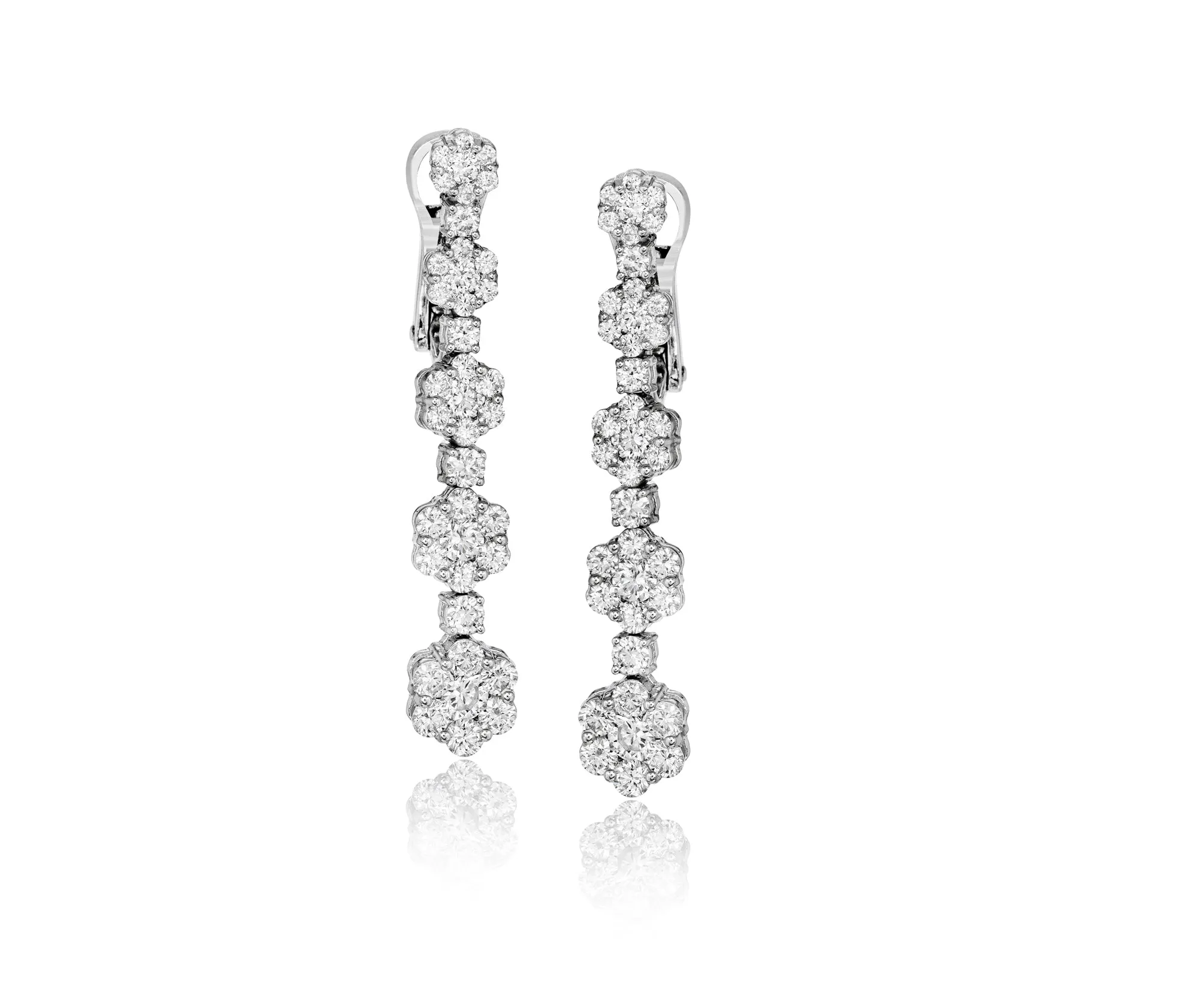 Drop Earrings in 18k Gold with Diamonds