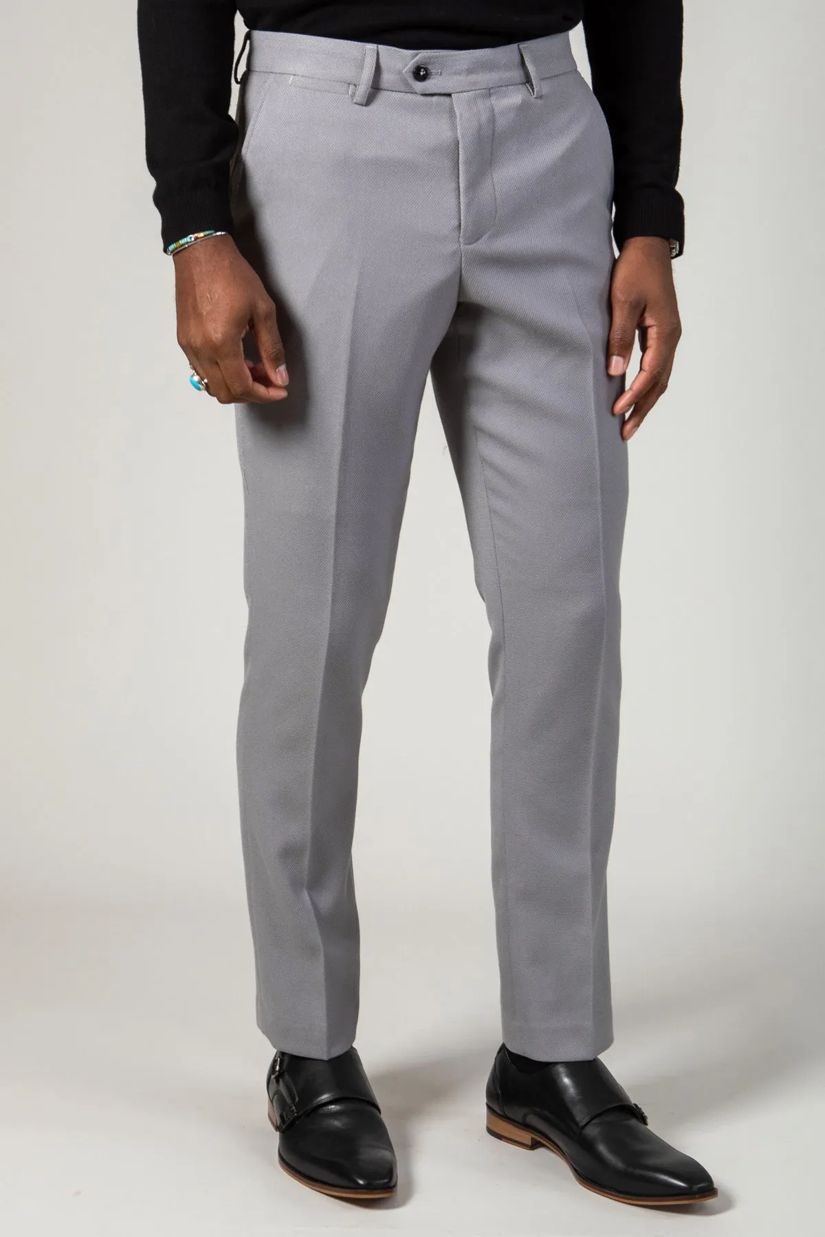 EDWIN - Silver Grey Notch Lapel Two Piece Suit