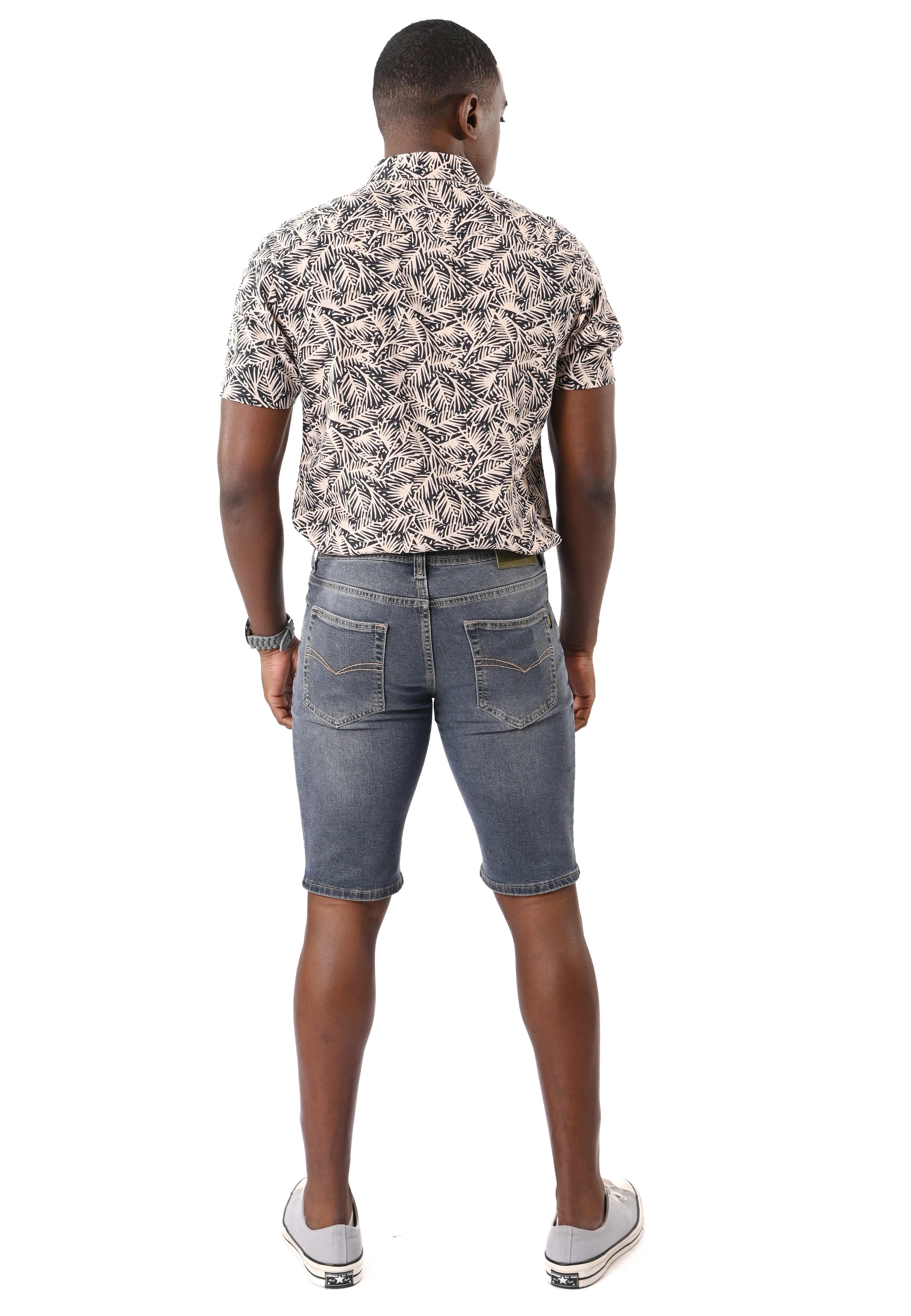 EXHAUST Stretchable Jeans Short Pants [Slim Fit] 1360