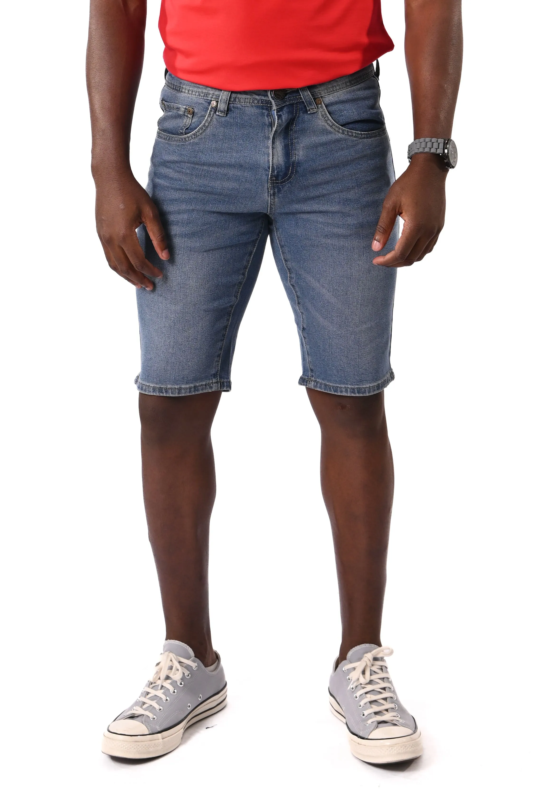 EXHAUST Stretchable Jeans Short Pants [Slim Fit] 1360