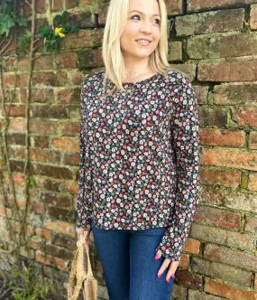 Floral Setting Sun Jersey Top