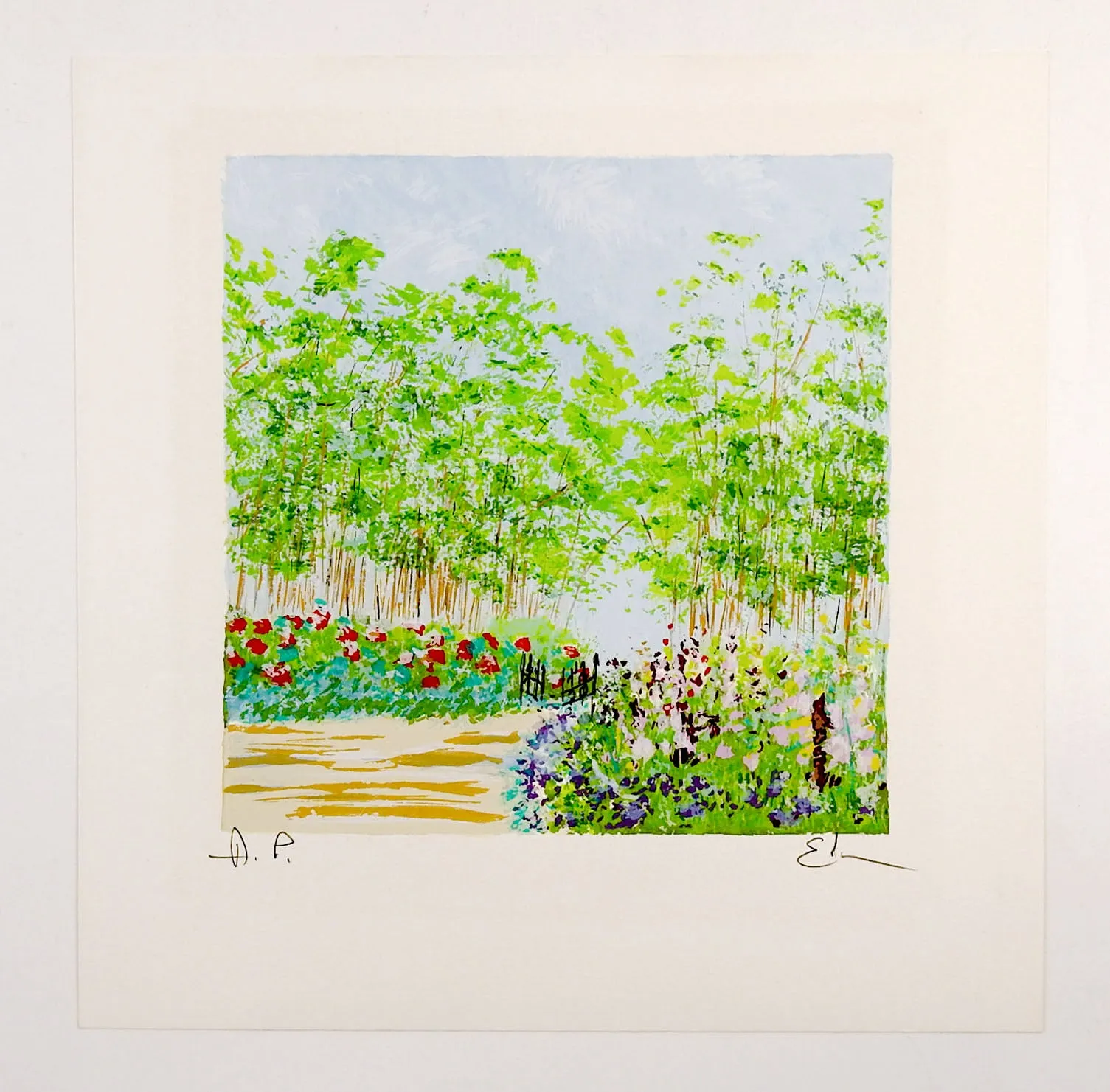 Garden Gate Lithograph