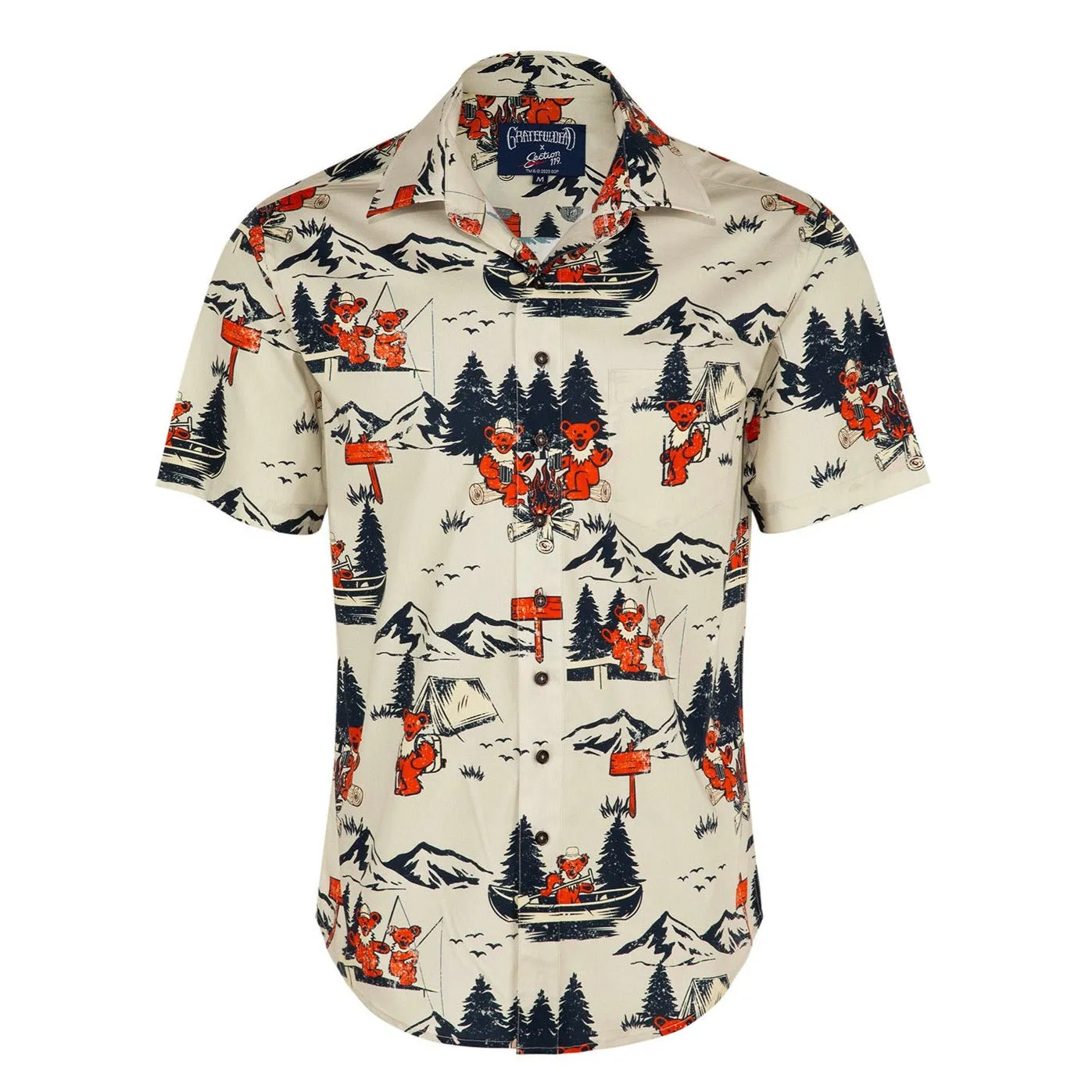 Grateful Dead | Classic Button Down | Camping Bears