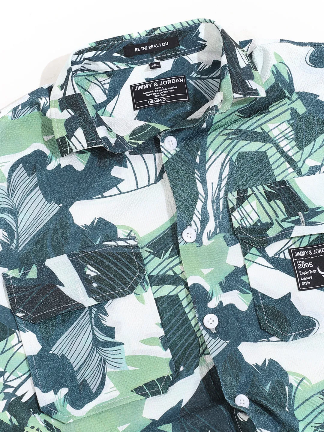 Green Digital Print Shirt