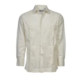 Hacienda Guayabera - Men's Long Sleeve | 4 Pockets | 100% Soft Cotton