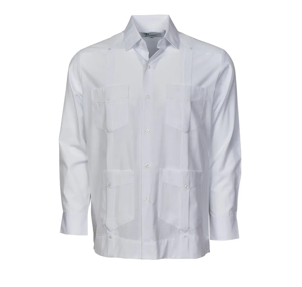 Hacienda Guayabera - Men's Long Sleeve | 4 Pockets | 100% Soft Cotton