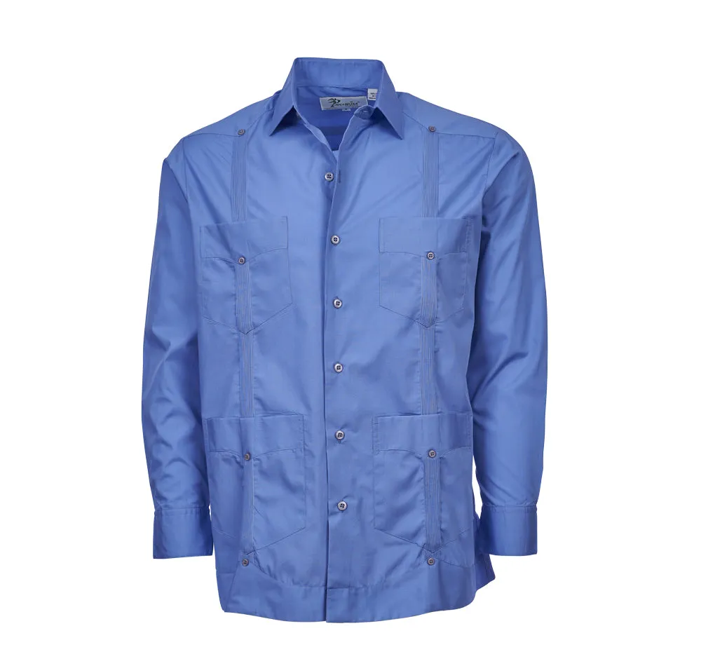 Hacienda Guayabera - Men's Long Sleeve | 4 Pockets | 100% Soft Cotton