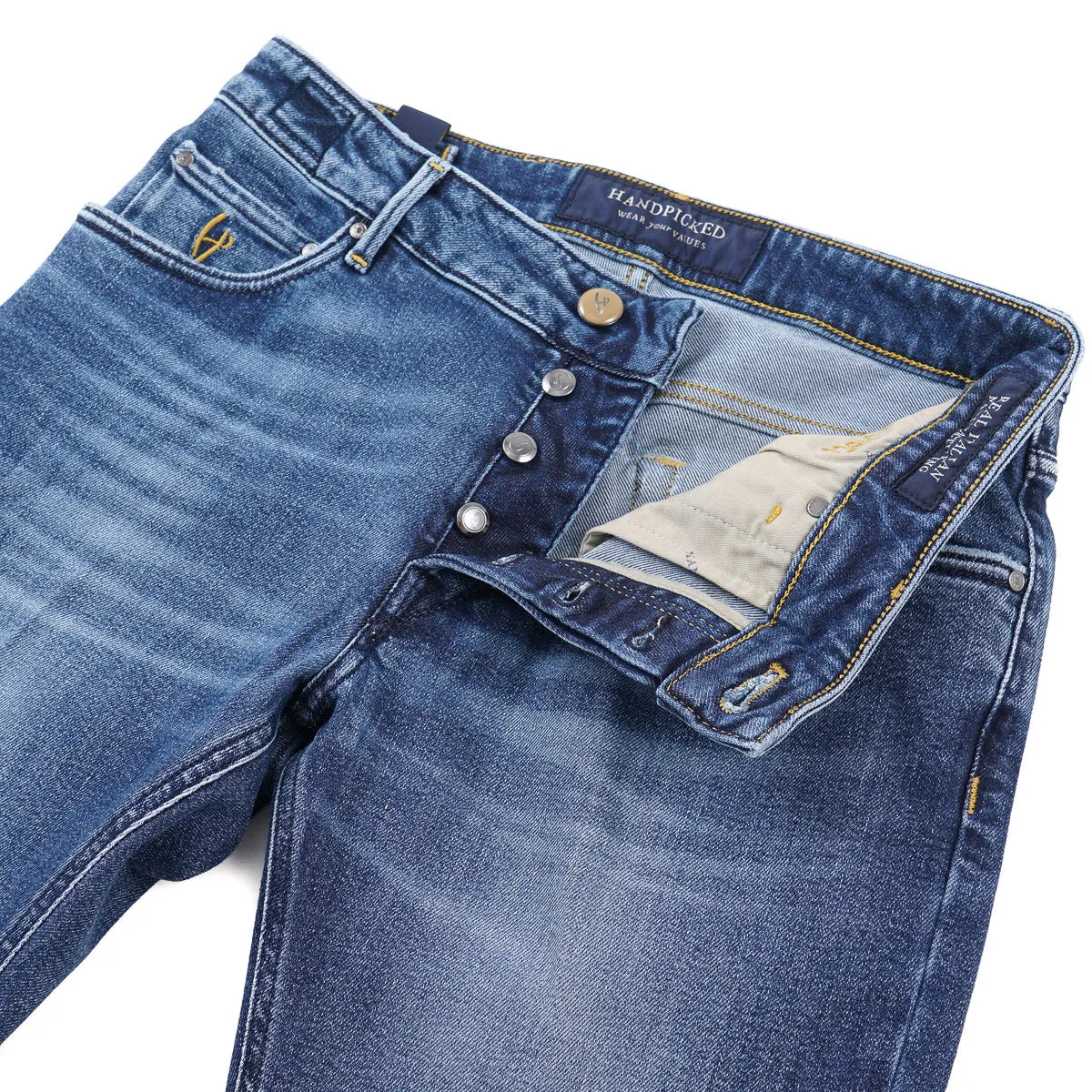 Handpicked 'Orvieto' Slim-Fit Soft Denim Jeans