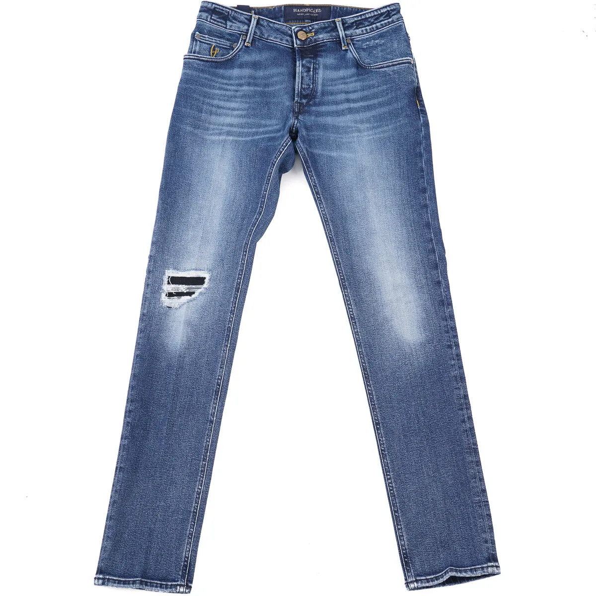 Handpicked 'Orvieto' Slim-Fit Soft Denim Jeans