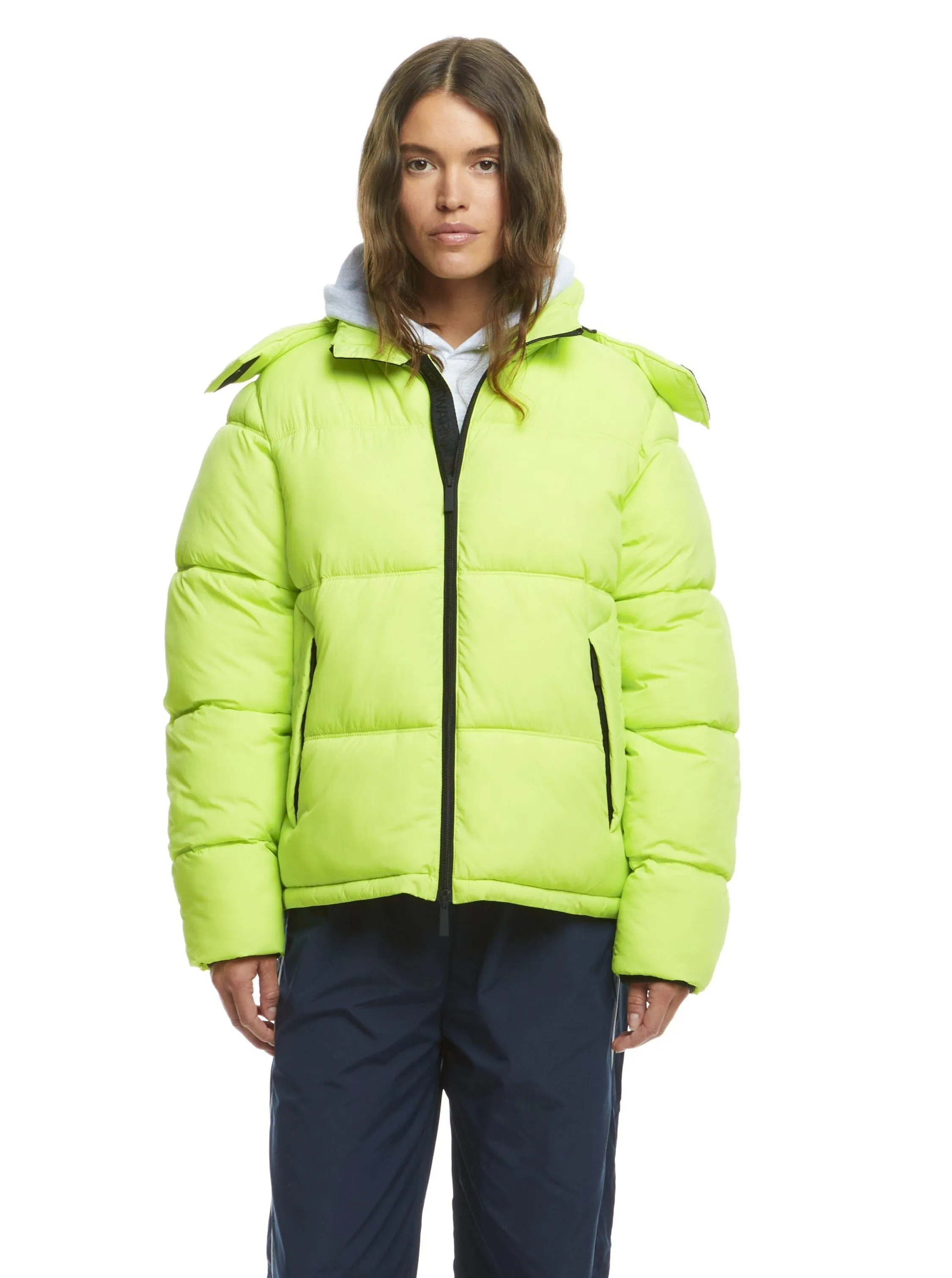 Hooded Puffer - Lime