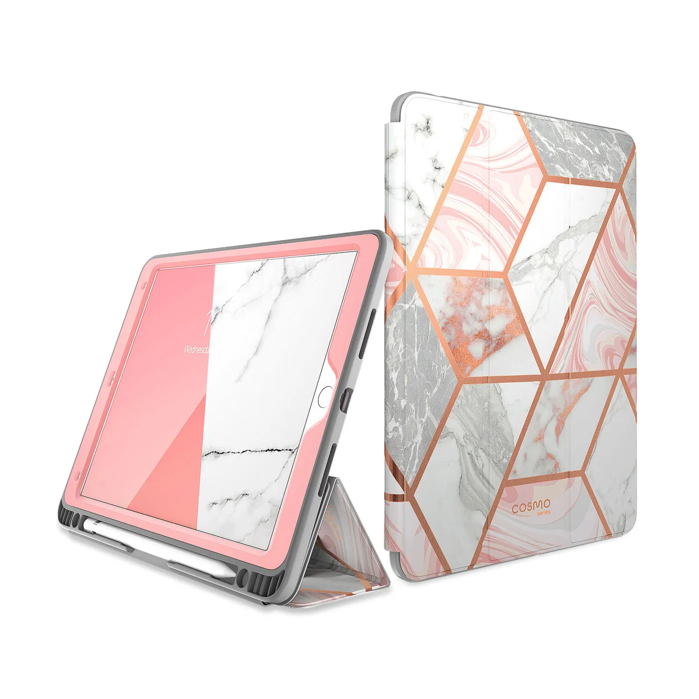 iPad 10.2 inch (2019 | 2020) Cosmo Case-Marble Pink