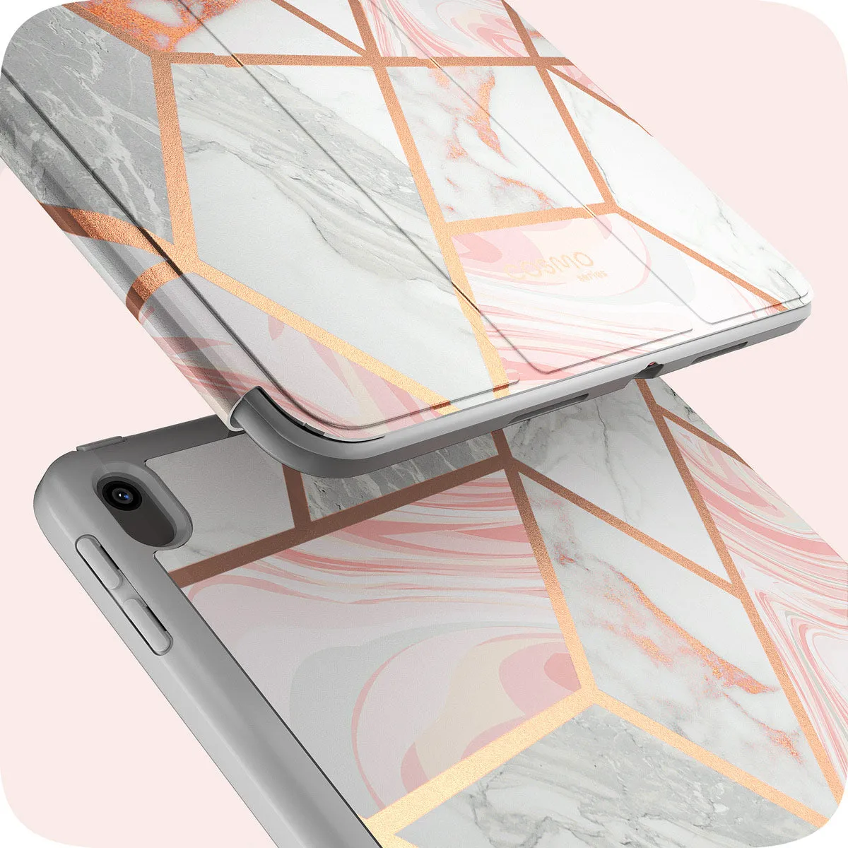 iPad 10.2 inch (2019 | 2020) Cosmo Case-Marble Pink