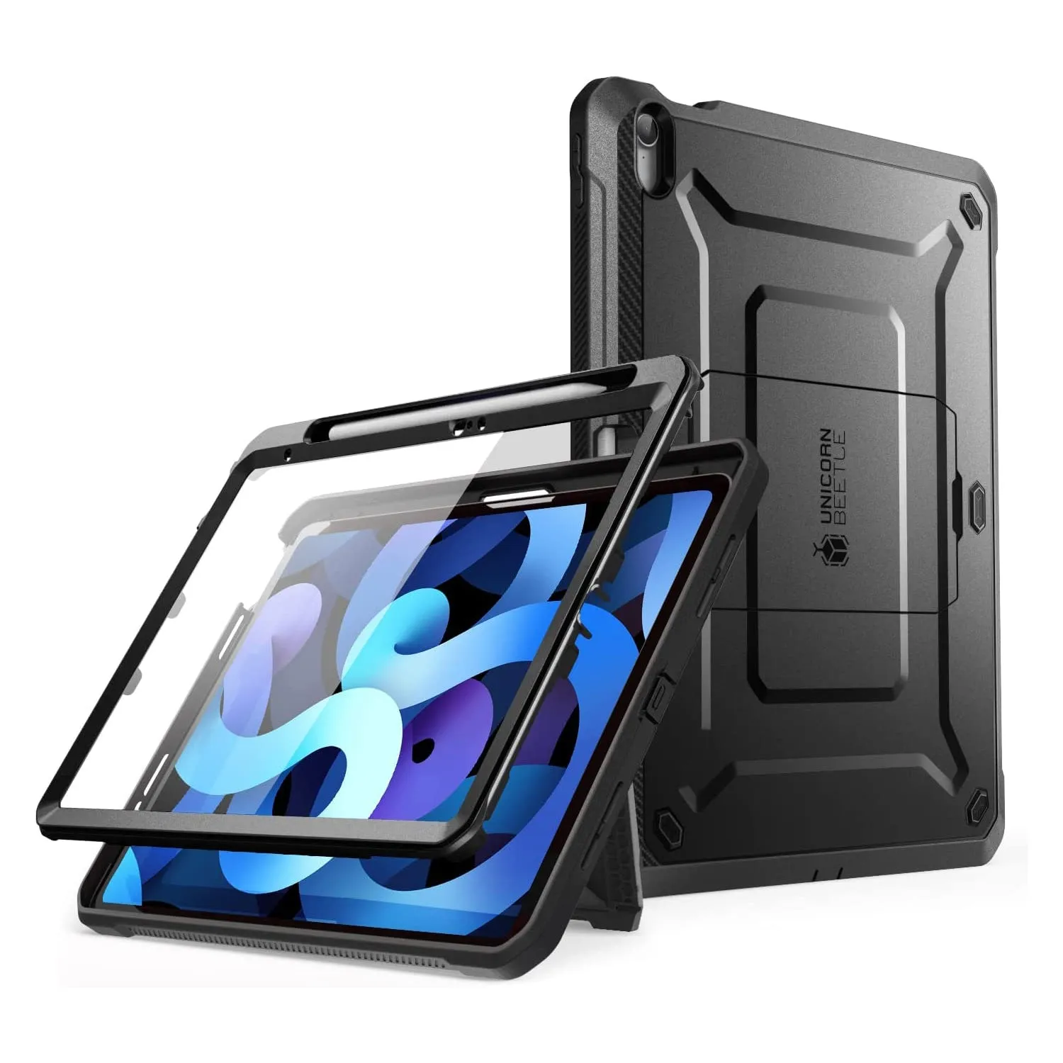 iPad 10.9" 2022 Unicorn Beetle PRO Rugged Kickstand Case-Black