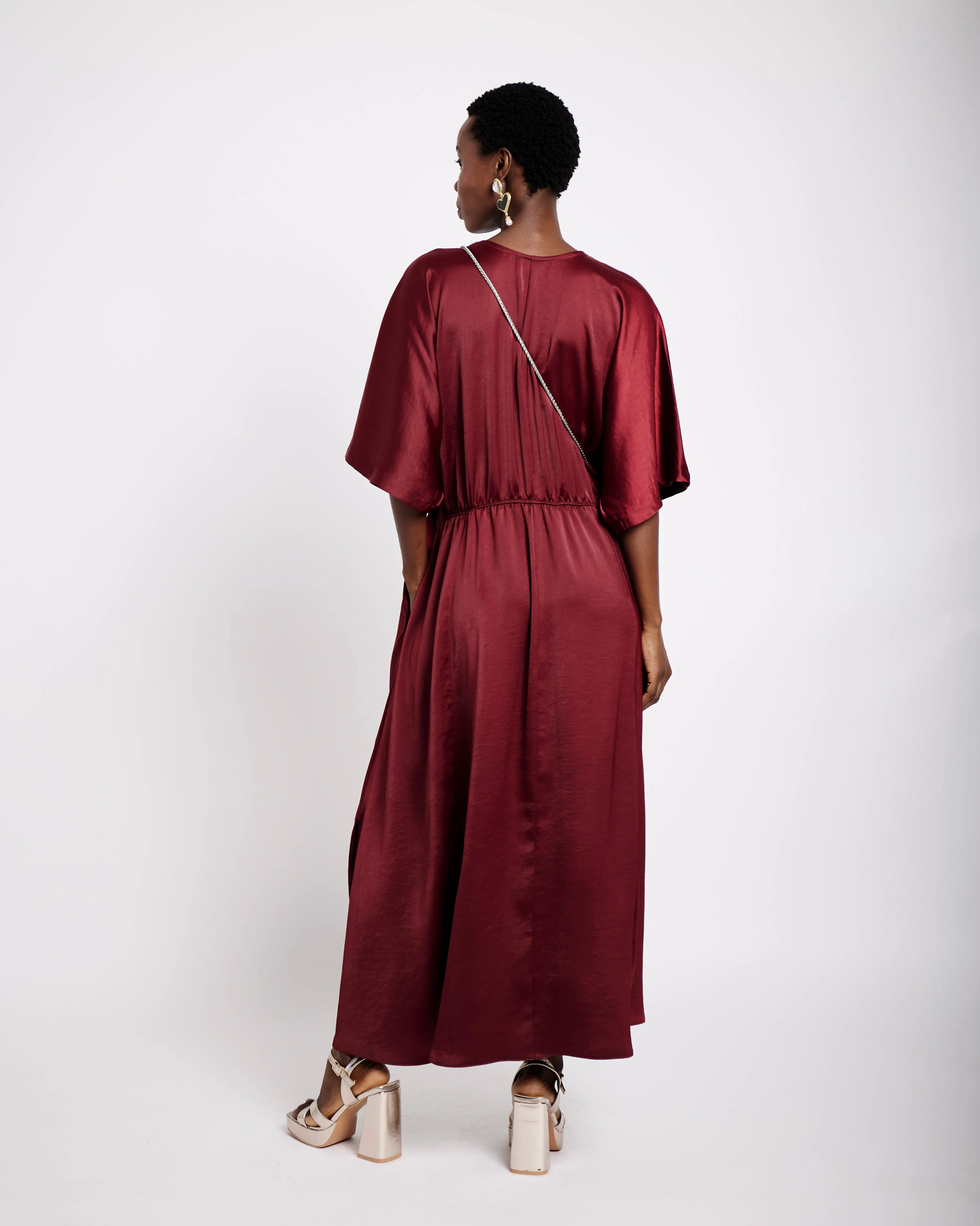 Joy Kaftan in Burgundy