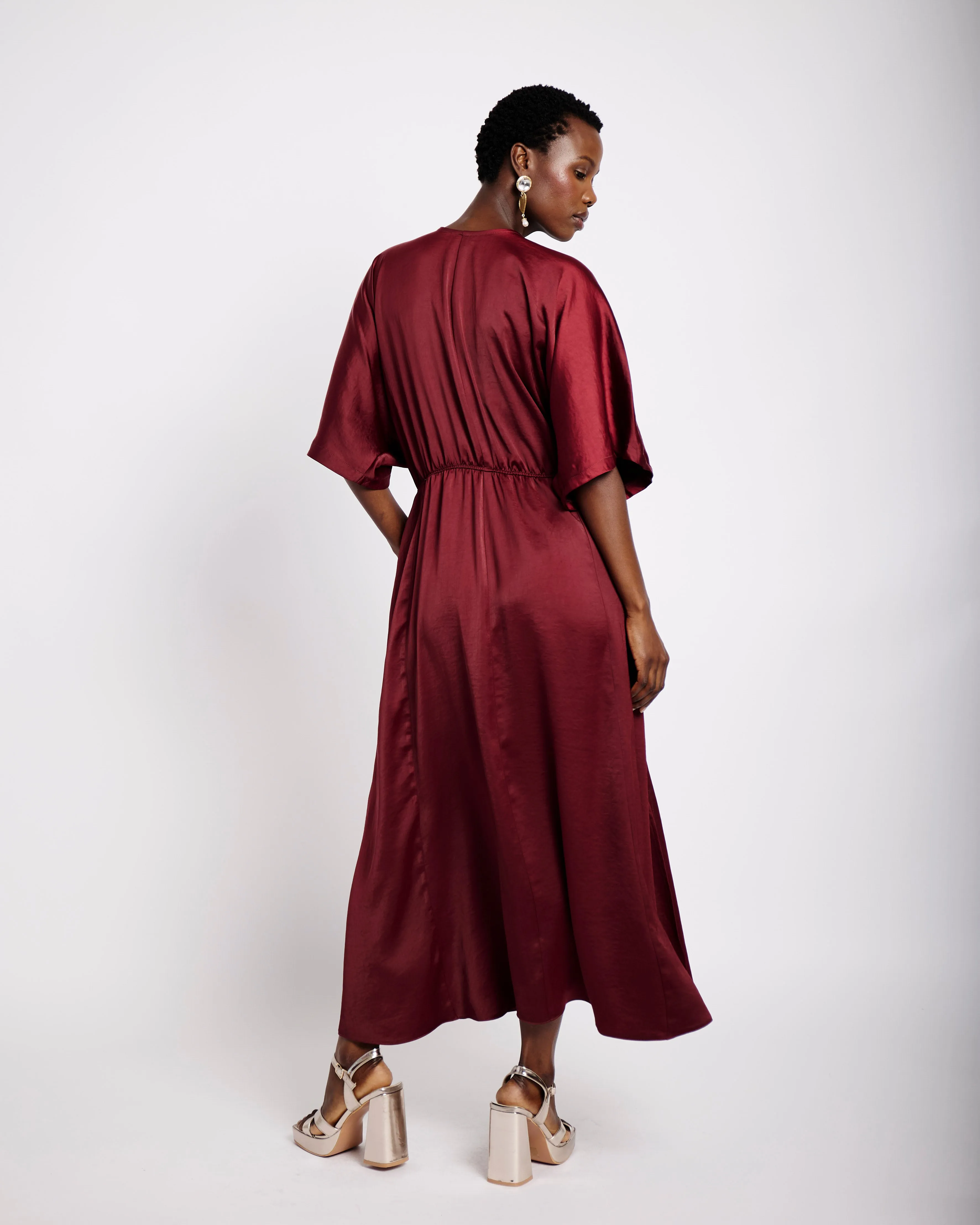 Joy Kaftan in Burgundy