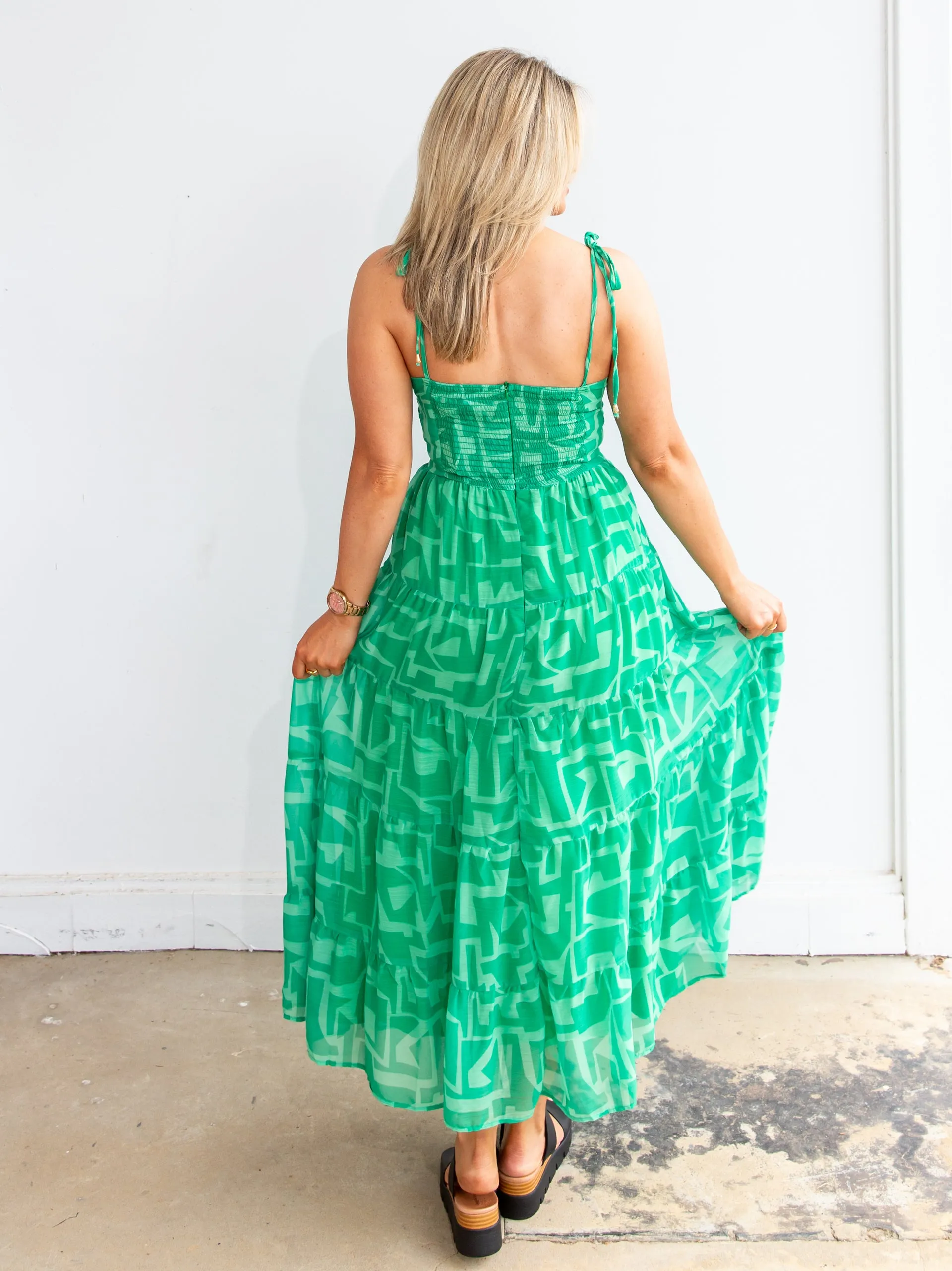 Kate dress ~ Green Print