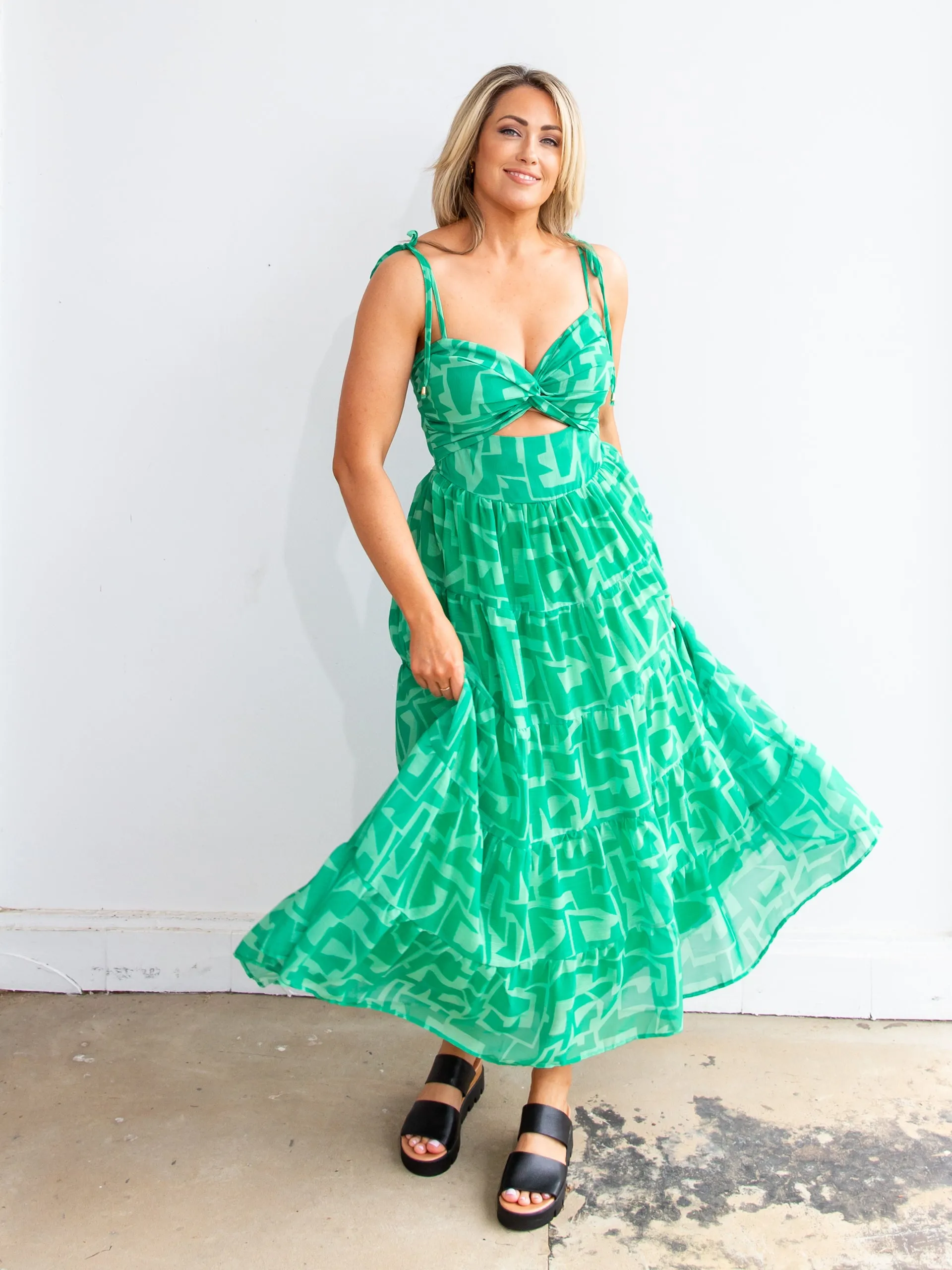 Kate dress ~ Green Print