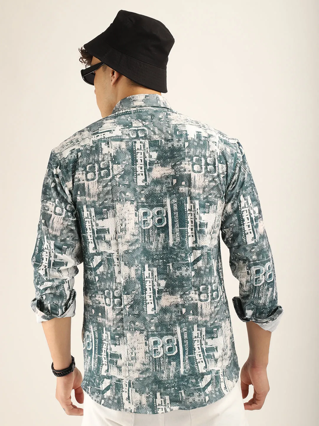 Light Green Digital Print Shirt