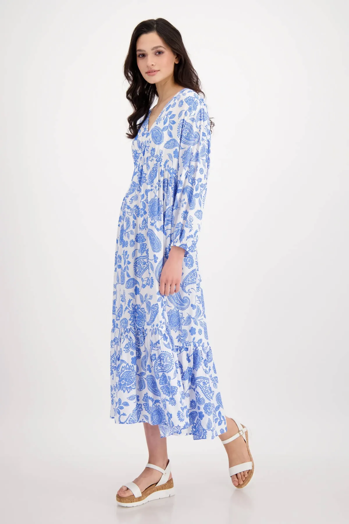 Maxi Paisley Dress - Sea Breeze