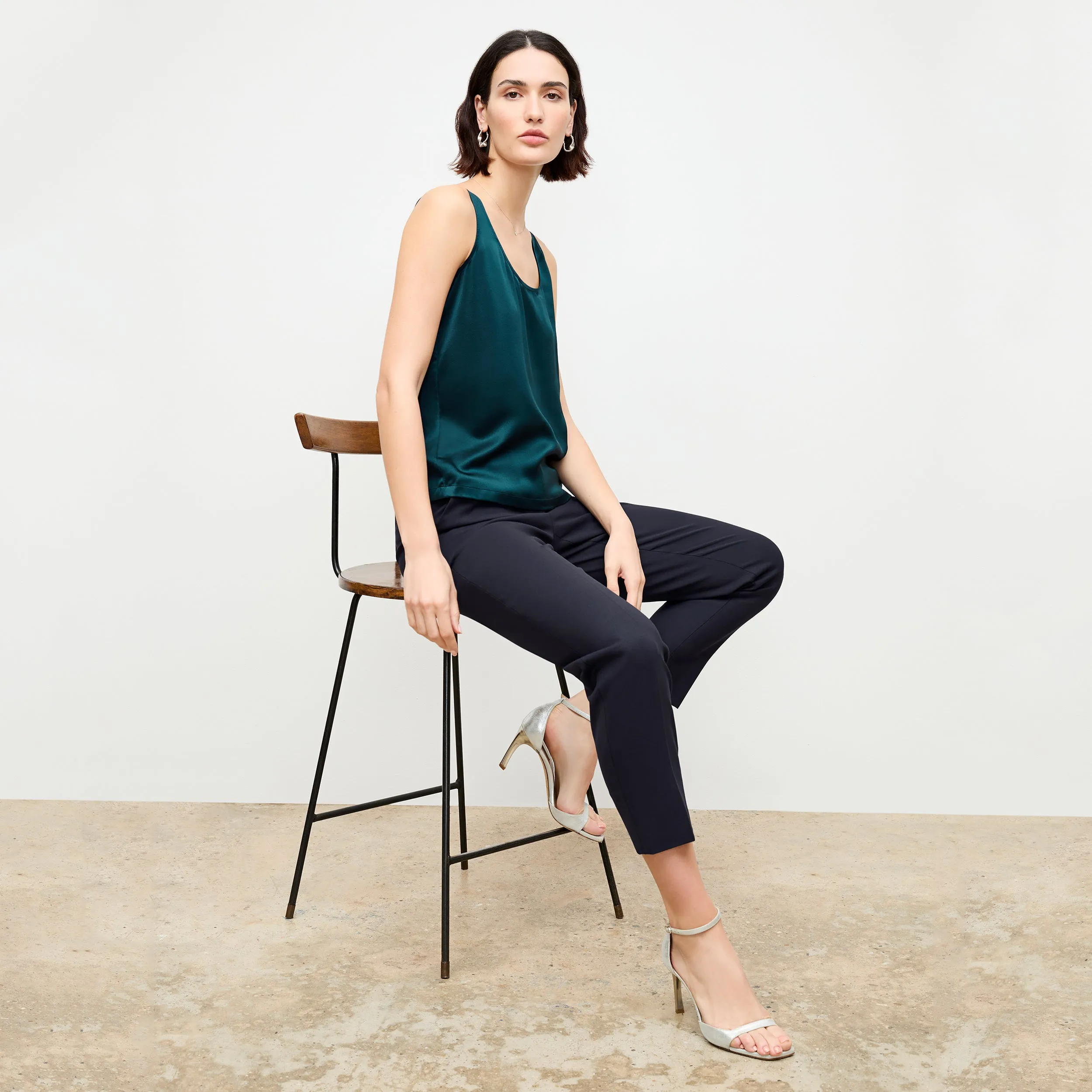 Mejia Pant - Washable Wool Twill :: Dark Navy