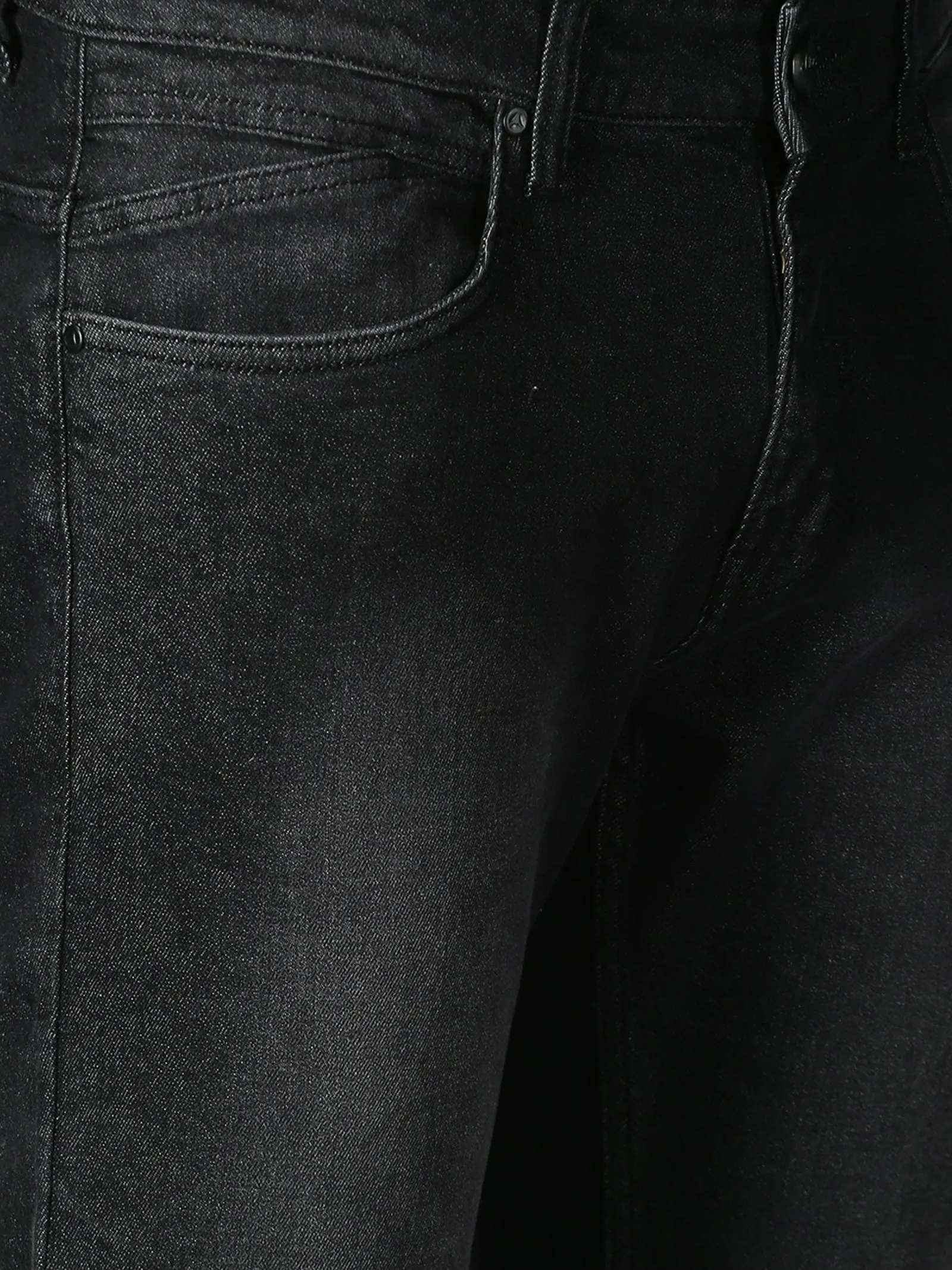 MEN'S BLACK SOLID SLIM FIT JEANS