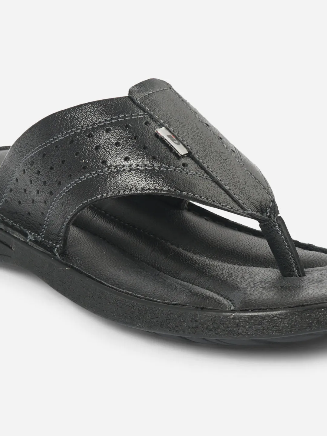 Men's Black Thong Casual Sandal (ID4064)